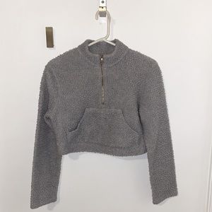 Gray Cropped Sweater